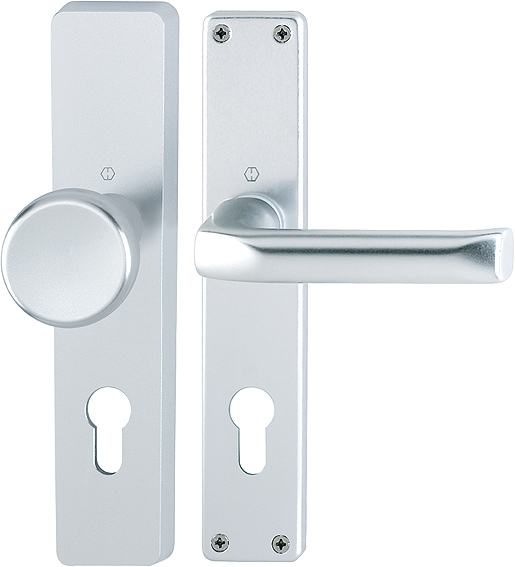 HOPPE Wechselgarnitur mit Langschild London 54/227/202SP/113, Aluminium