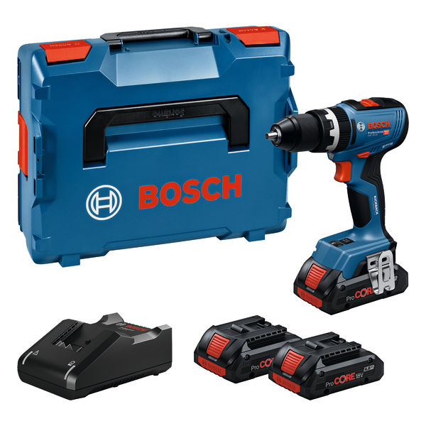 Bosch Akku-Schlagbohrschrauber GSB 18V-65, 3 x Akku ProCORE18V 4.0Ah, L-BOXX 136