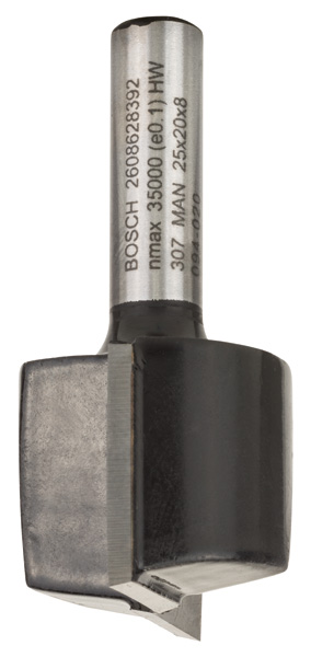 Bosch Nutfräser, 8 mm, D1 25 mm, L 19,6 mm, G 51 mm