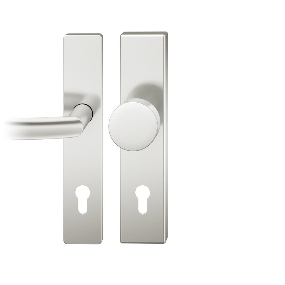 FSB Schutz-Wechselgarnitur mit Langschild 73 7376, eckig, VK 10 mm, 15 mm, Aluminium