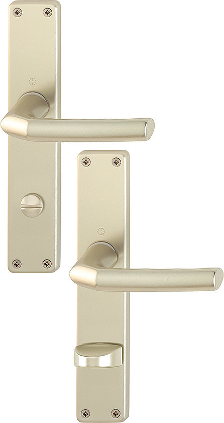 HOPPE Drückergarnitur mit Langschild Birmingham 1117/202SP, Aluminium