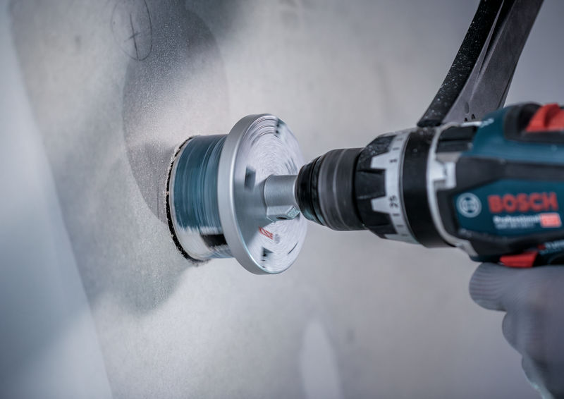 Detailbild, Schleifmaschine, Bohrmaschine, Schleifscheibe, Metallbearbeitung, Bosch