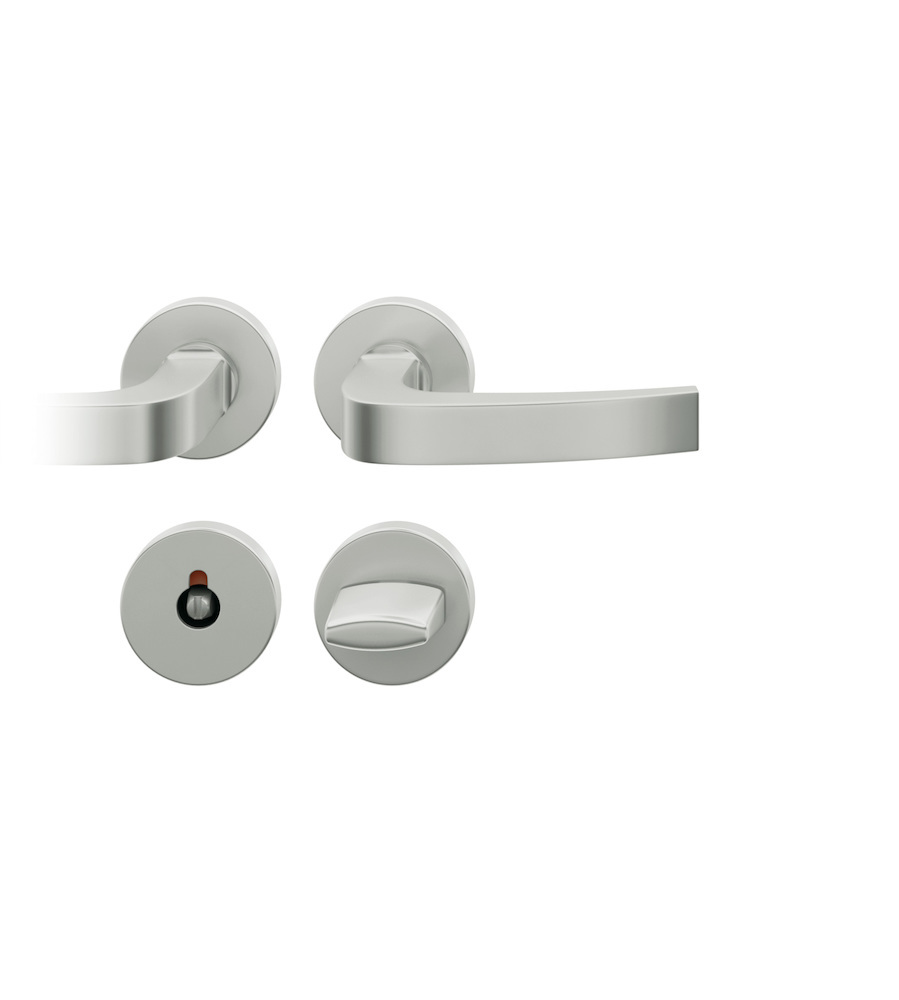 FSB Drückergarnitur mit Rosetten 72 1163, rund, mit Nocken, VK 8, AGL3, Aluminium