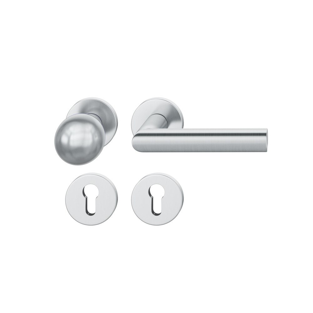 FSB FH Wechselgarnitur mit Rosetten 76 1108, AGL3, rund, VK 9 mm, Edelstahl