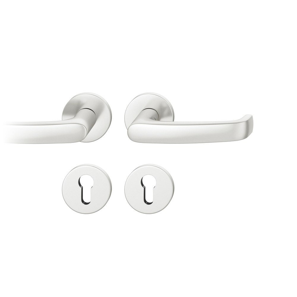 FSB Drückergarnitur mit Rosetten 12 1045, ASL, rund, VK 8 mm, mit Nocken, Aluminium