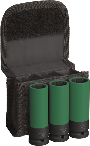 Bosch PRO Impact Socket Set mit PET-Abdeckungen, 1/2", extra tief, 3?tlg.