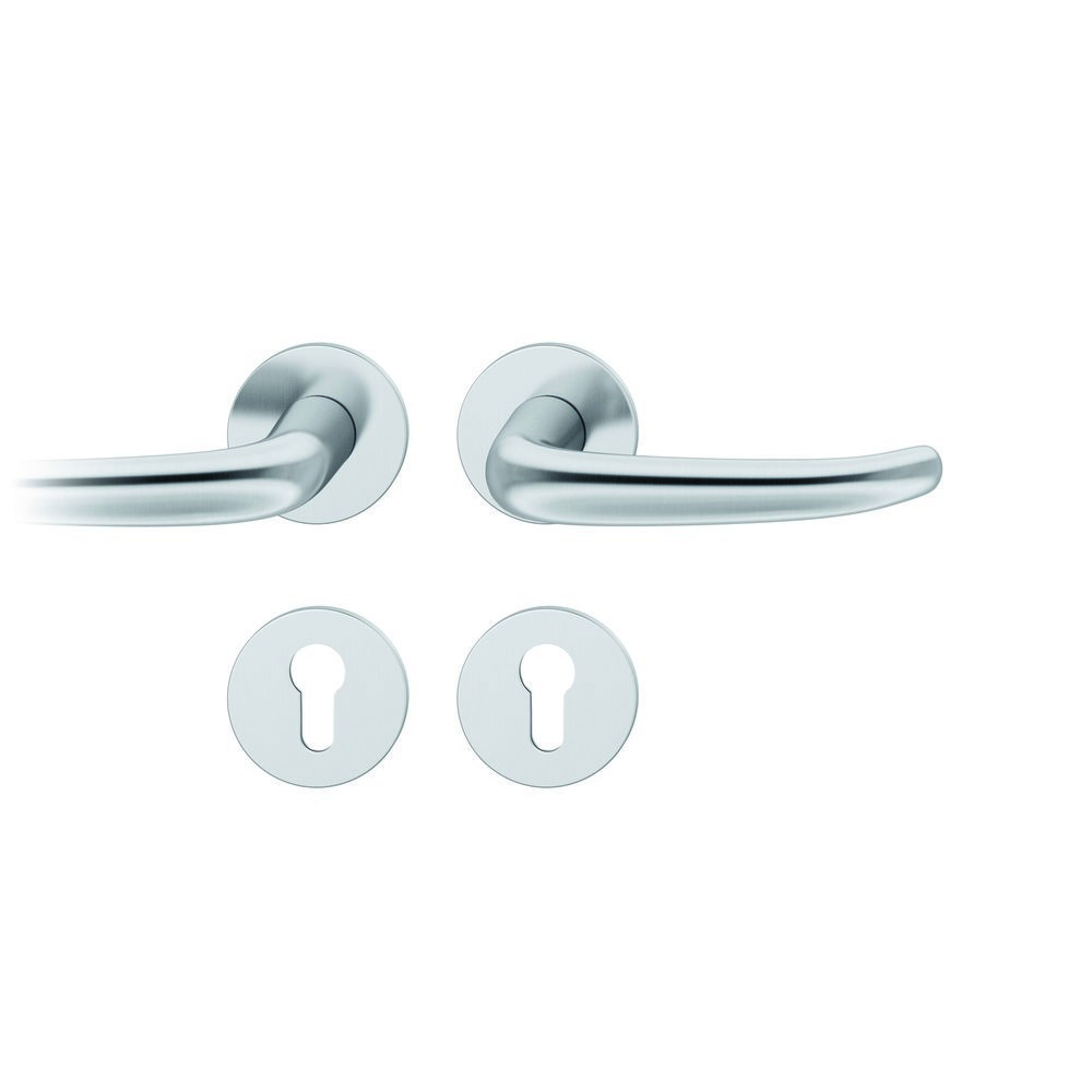 Türdriegel, Türgriff, Satz Griffe, Rundrohr-Design, Schutzrosette