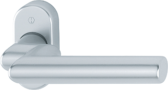 HOPPE FH-Drücker-Halbgarnitur ohne Schlüsselrosette Amsterdam FS-1400GF2/55, Aluminium