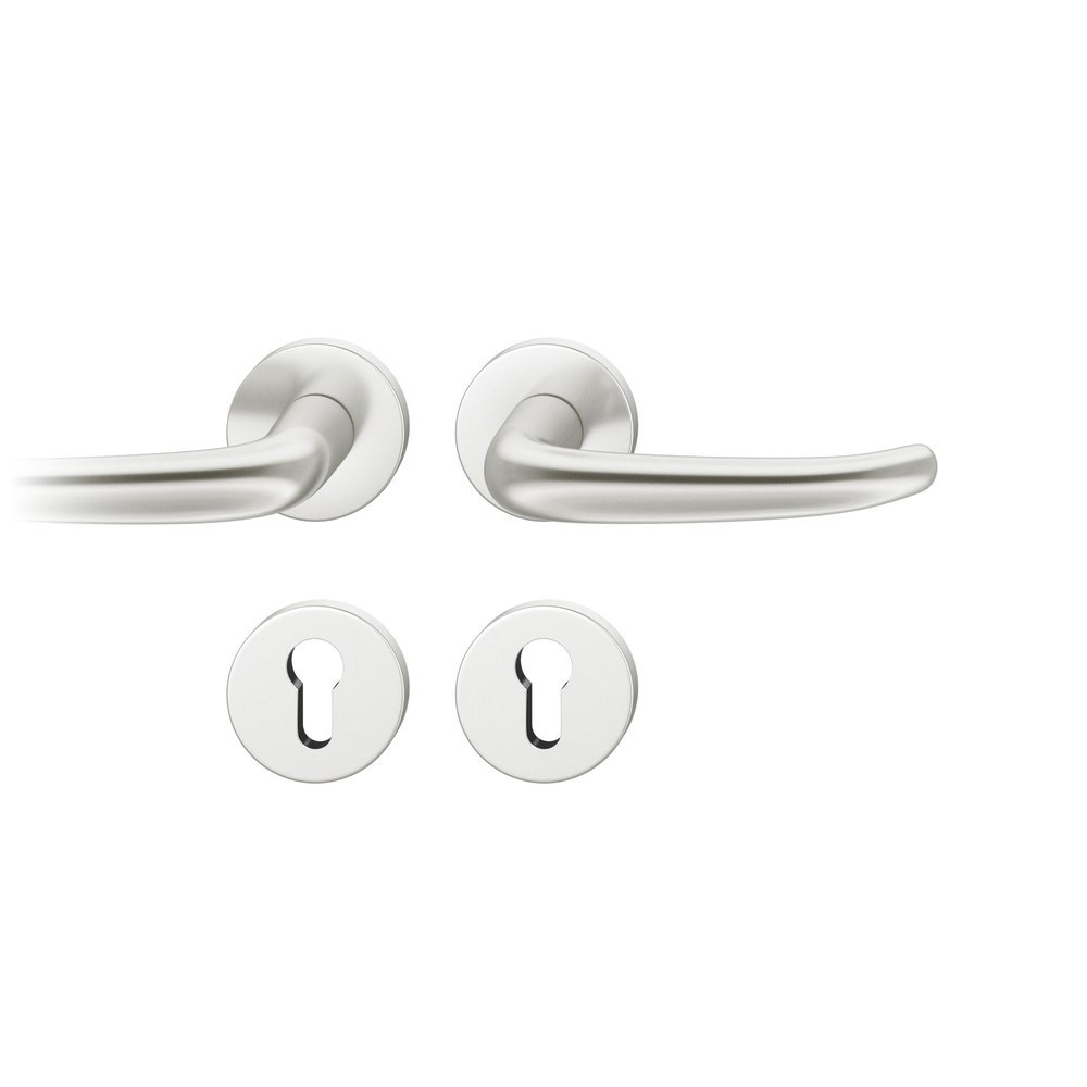 FSB FH Drückergarnitur mit Rosetten 76 1023, rund, mit Nocken, VK 9, AGL3, Aluminium