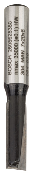 Bosch Nutfräser, 8 mm, D1 7 mm, L 19,6 mm, G 51 mm