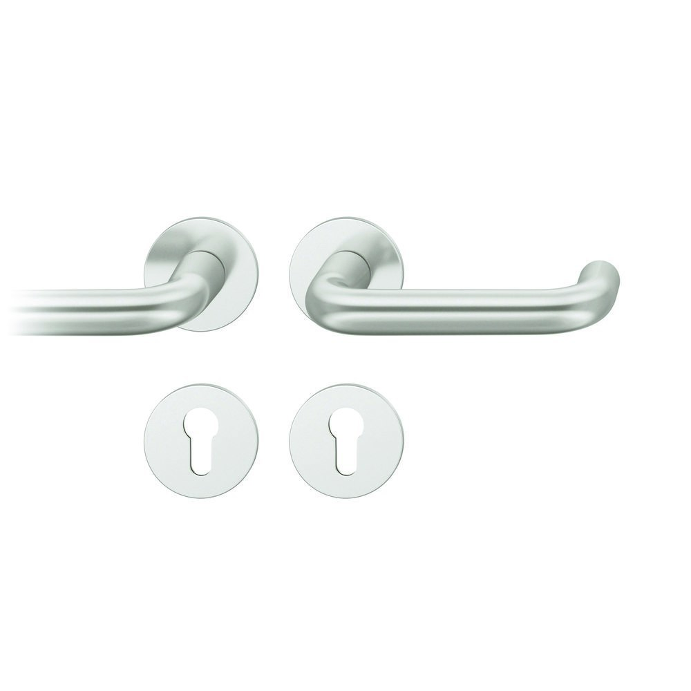 Türdriegel, Türgriff, Rundstahl, Rundrohr, Schlossrosette