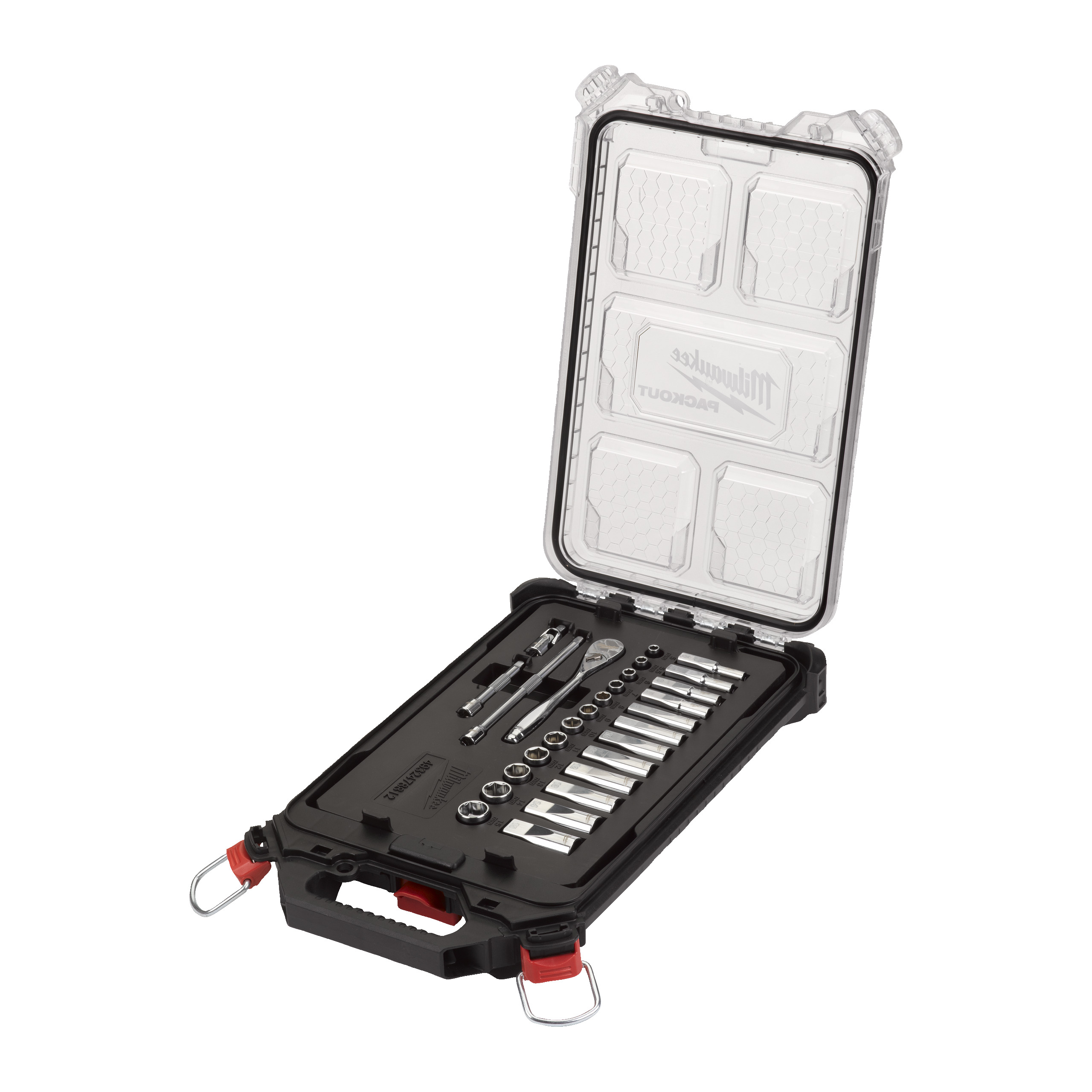 Milwaukee Ratschen- und Steckschlüsseleinsatz-Set im PACKOUT Compact-Organiser