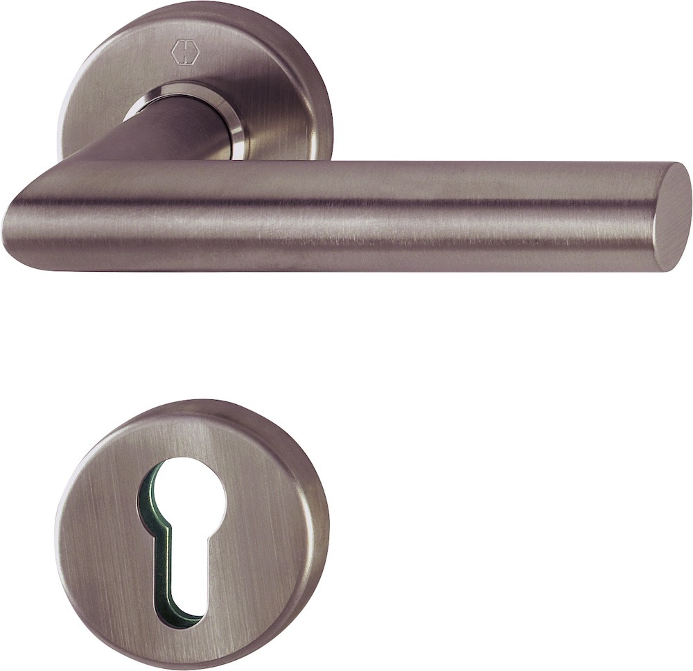 HOPPE Drücker-Halbgarnitur Amsterdam mit Rosetten E1400Z/42/42S, Edelstahl