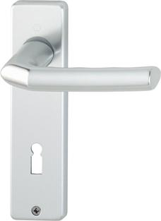 HOPPE Drückergarnitur mit Kurzschild Birmingham 1117/202KP, Aluminium