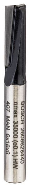Bosch Nutfräser, 6 mm, D1 6 mm, L 15,6 mm, G 48 mm