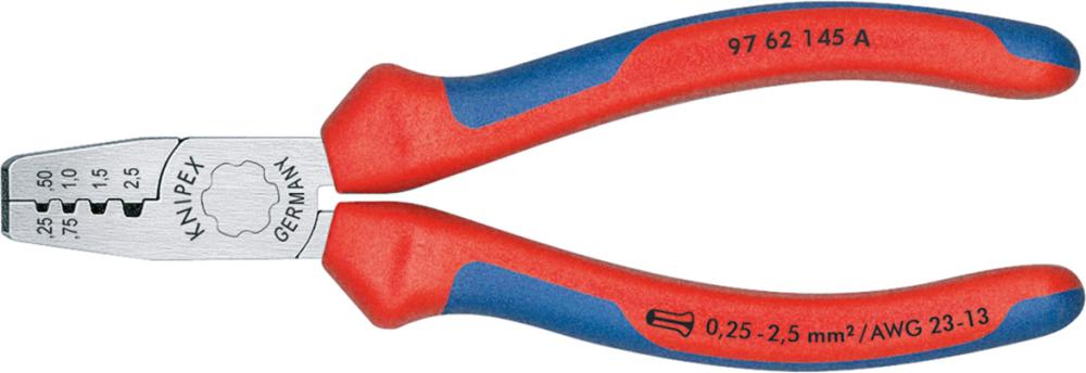 KNIPEX Aderendhülsenzange  mit Mehrkomponenten-Griffen 145mm qmm