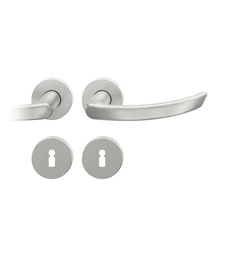 FSB Drückergarnitur mit Rosetten 12 1119, ASL, rund, VK 8,5 mm, mit Nocken, Aluminium