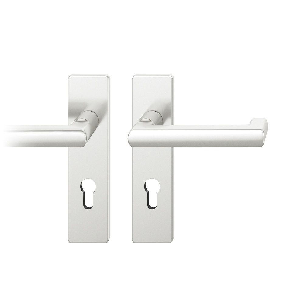 FSB FH Drückergarnitur mit Kurzschild 79 1031, AGL 3, Aluminium