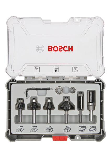 Bosch 6-teiliges Rand- und Kantenfräser-Set