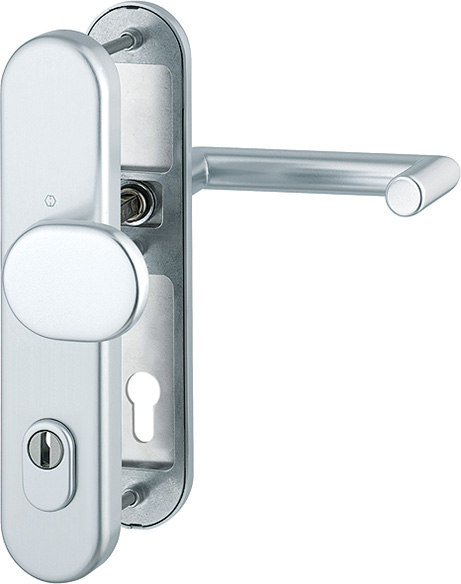 HOPPE FH Schutz-Wechselgarnitur Rotterdam mit Langschild FS-86G/3332ZA/3310/1401F, Aluminium