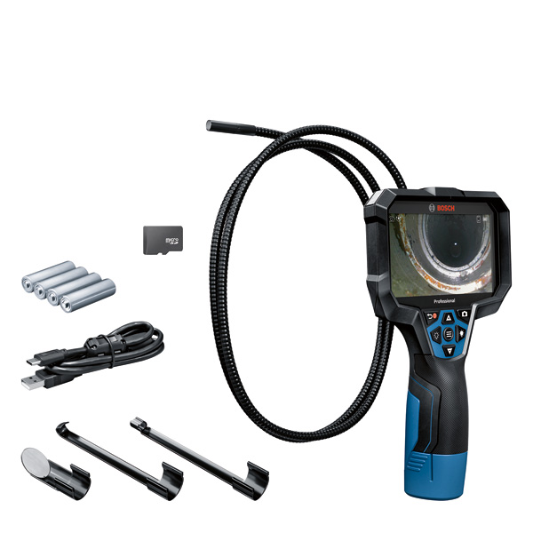 Bosch Akku-Inspektionskamera GIC 12V-5-27 C, 4 x 1.5 V-LR6-Batterie, Akku-Adapter