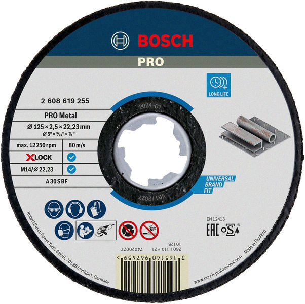 Bosch PRO Metal X-Lock Trennscheibe, 125 x 2,5 x 22,23 mm