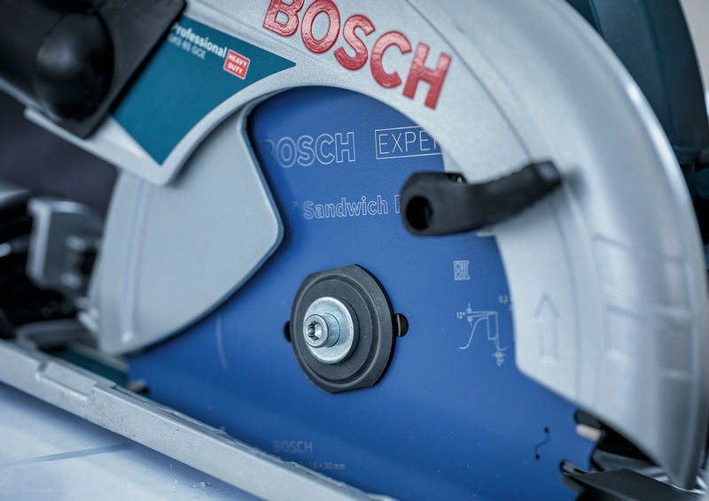 Detailbild, Kreissäge, Sägeblatt, Bosch, Schutzhaube, Kunststoffgehäuse