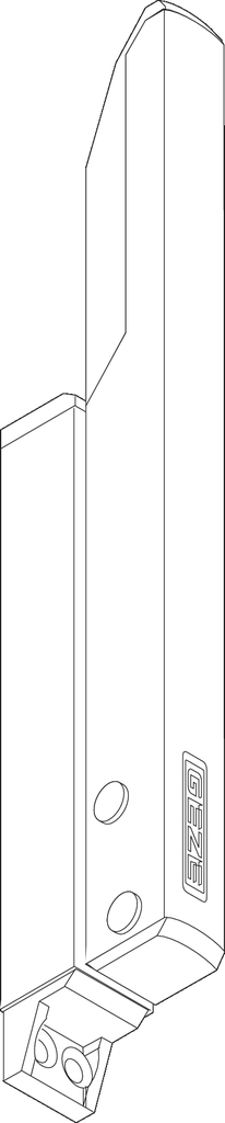 GEZE Oberlicht- Handhebel, OL 320, silberfarbig