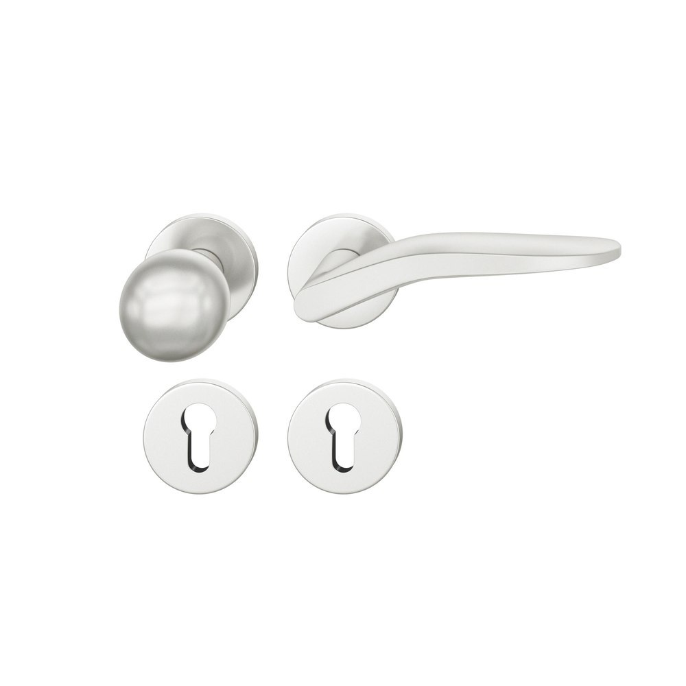 FSB FH Wechselgarnitur mit Rosetten 76 1230, AGL3, rund, VK 9 mm, Aluminium