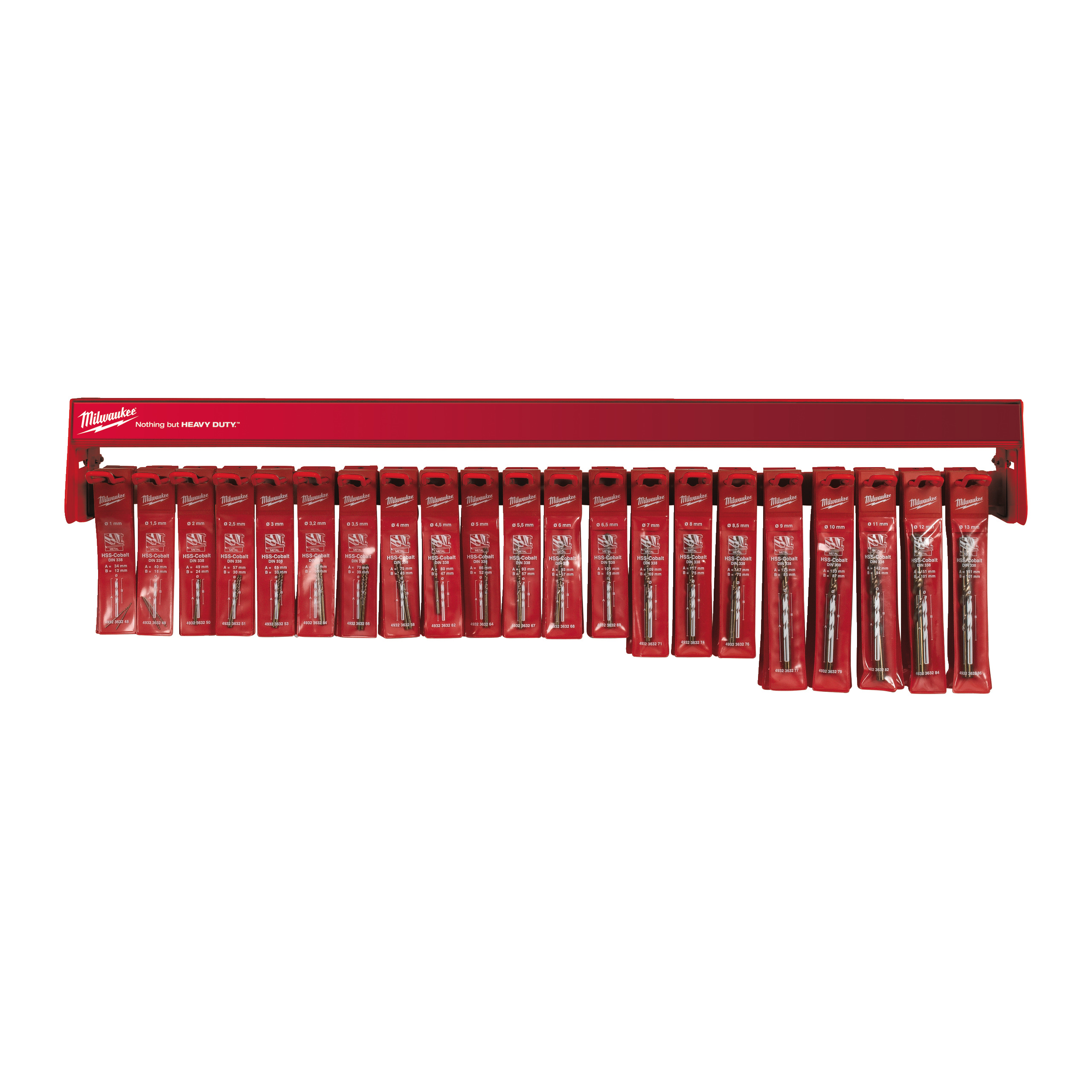 Milwaukee HSS-G RED COBALT Metallbohrer 1 m Modul