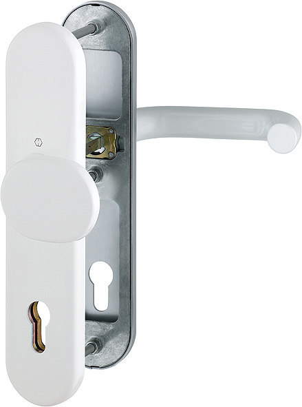 HOPPE Schutz-Wechselgarnitur Paris mit Langschild 86G/3331/3310/138, 10/92 mm, Aluminium