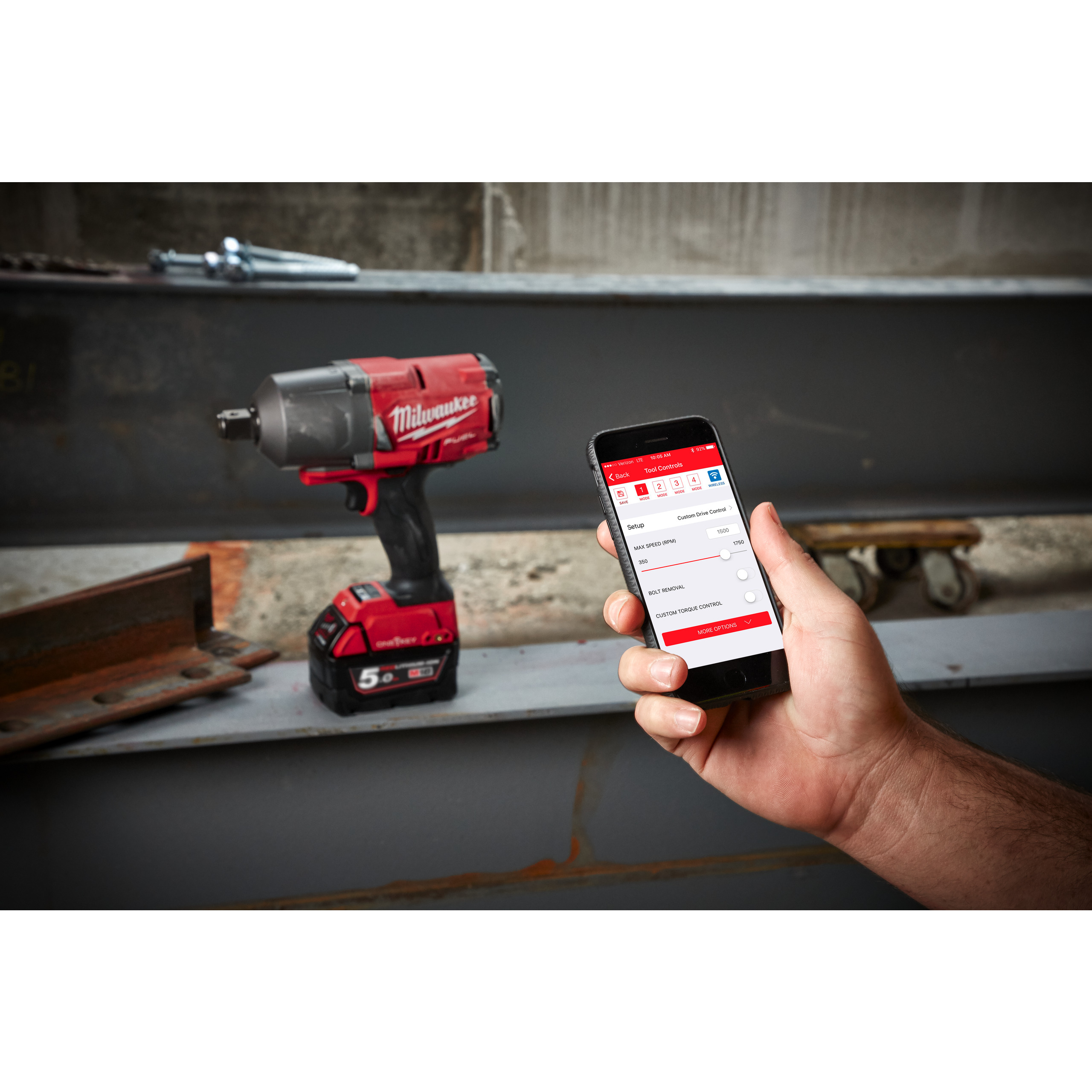 Milwaukee Akku-Schlagschrauber M18 ONE KEY 3/4" Vierkant mit Sprengring M18ONEFHIWF34-0X