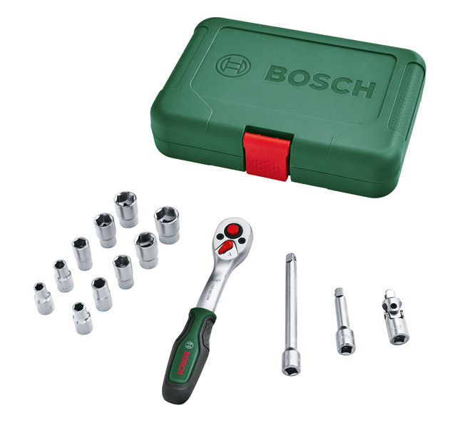Produktbild, Steckschlüssel-Set, Ratsche, Schraubenschlüssel, Werkzeugset, Kassette