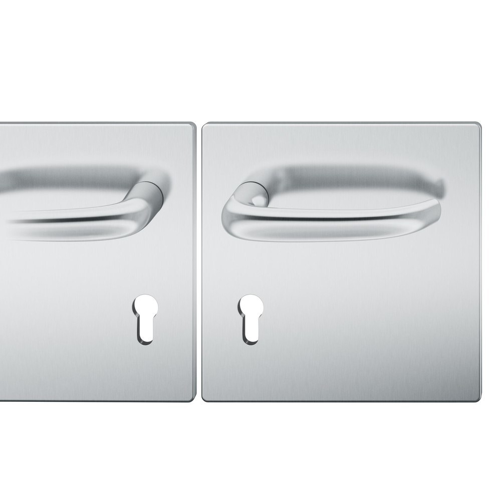 FSB FH Drückergarnitur mit Breitschild 79 1053, AGL3, Edelstahl