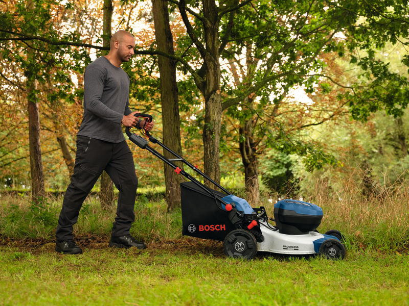 Anwendungsbild, gras, Rasenmäher, garten, werkzeug, person