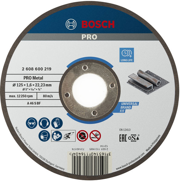 Bosch PRO Metal Trennscheibe, 125 x 1,6 x 22,23 mm