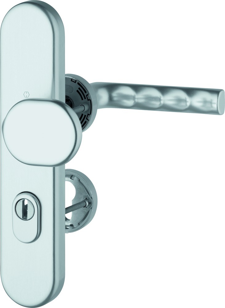 HOPPE FH-Schutz-Kombi-Wechselgarnitur Hamburg FS-86G/3332ZA/42H/42HS/1700, Aluminium