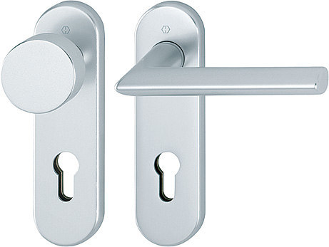 HOPPE Wechselgarnitur Stockholm mit Kurzschild 58/353K/1140, Aluminium