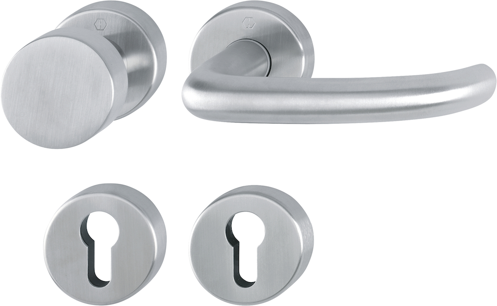 HOPPE Wechselgarnitur mit Rosetten San Francisco E58/42H/42HKVS/1301, Edelstahl