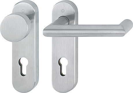 HOPPE FH Wechselgarnitur Rotterdam mit Kurzschild FS-E58/353KH/1401, Edelstahl