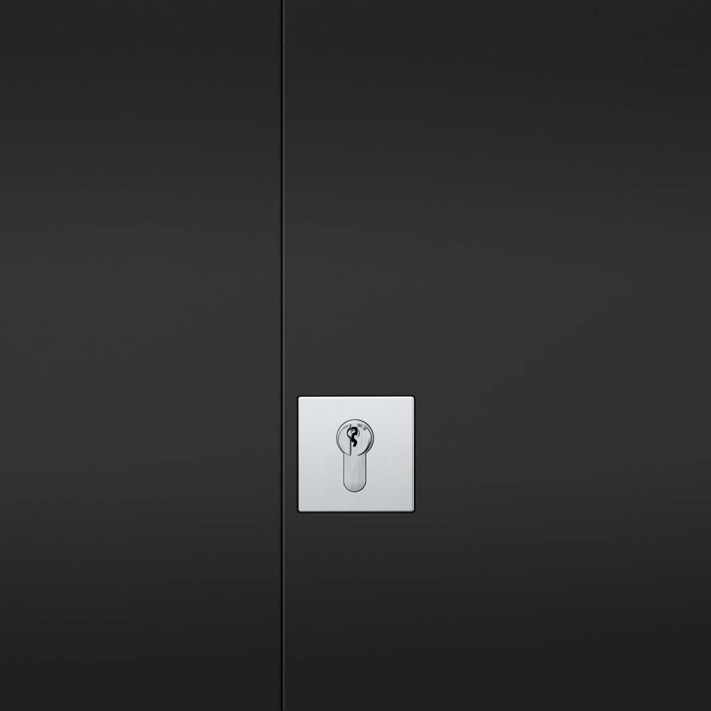 FSB Schlüsselrosettenpaar 17 1734, außen/innen, eckig, mit Stütznocken, Profilzylinder gelocht, 3mm, Türstärke min. 37mm, Türstärke max. 44mm, edelstahl, fein matt