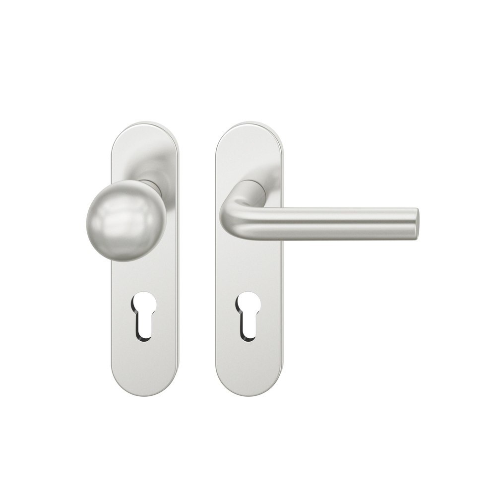 FSB Wechselgarnitur mit Kurzschild 12 1075, ASL, VK 8, oval, mit Nocken, Aluminium