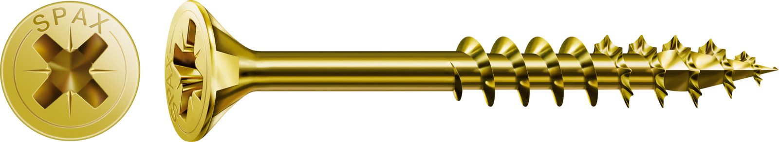 SPAX Universalschraube YELLOX - Teilgewinde, Senkkopf, Kreuzschlitz, 4CUT