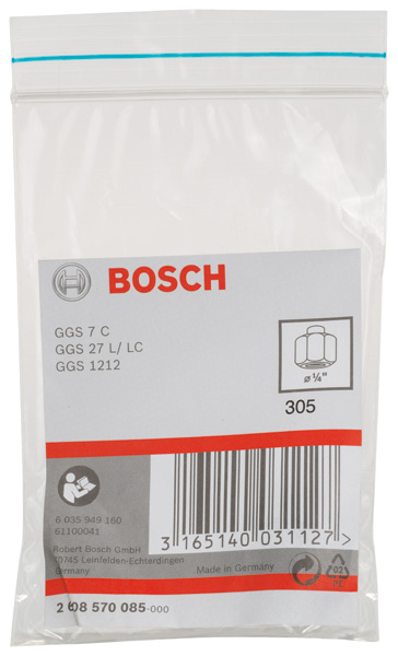 Bosch Spannzange mit Spannmutter, 6 mm, für Bosch-Geradschleifer
