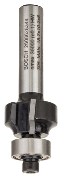 Bosch Abrundfräser, 8 mm, R1 3 mm, L 10,2 mm, G 53 mm