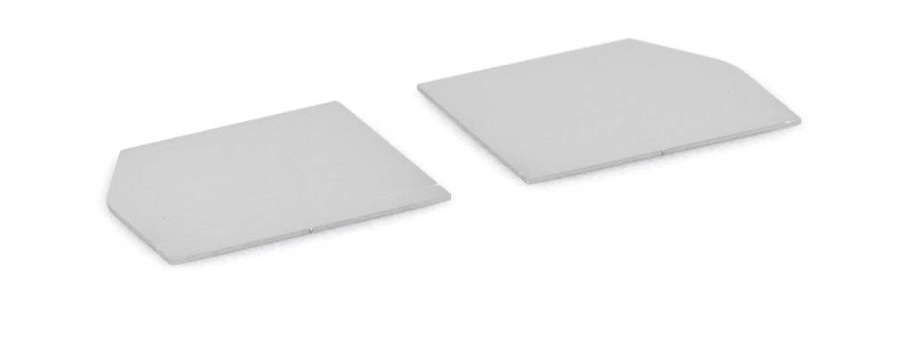 GEZE Zimmertür- Stirnabdeckung, Set, 100, schmal, Aluminium