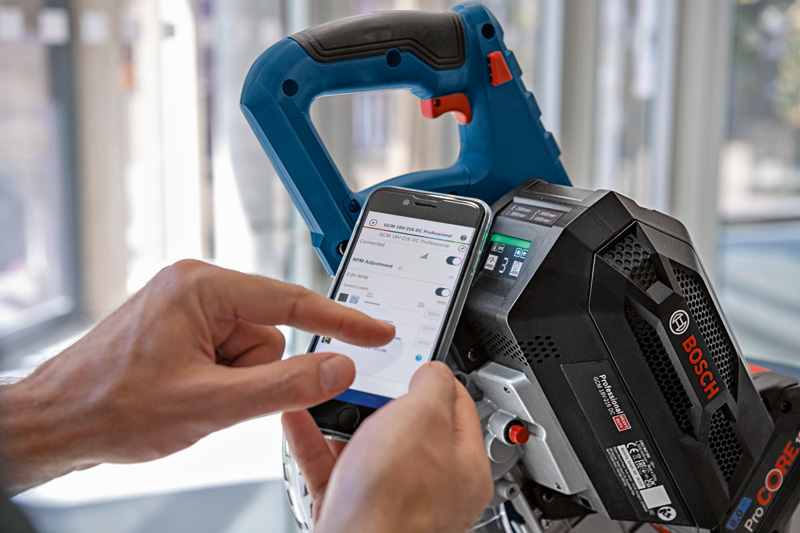 Bosch Akku-Kapp- u. Gehrungssäge BITURBO GCM 18V-216 DC, 1x Kreissägebl/Bluetooth-Mod.