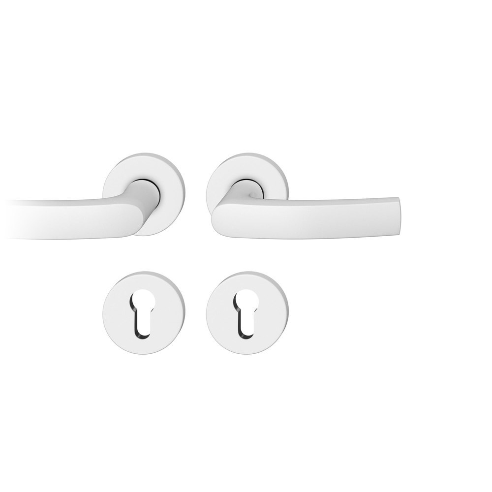 FSB Drückergarnitur mit Rosetten 12 1015, ASL, rund, VK 7 mm, mit Nocken, Aluminium