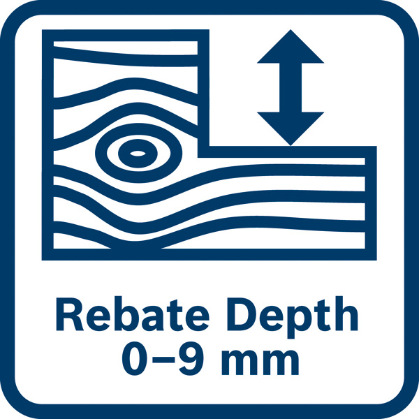 Symbol, Rabatttiefe, 0-9 mm, Tiefenanzeige, Messung, Bildbeschriftung