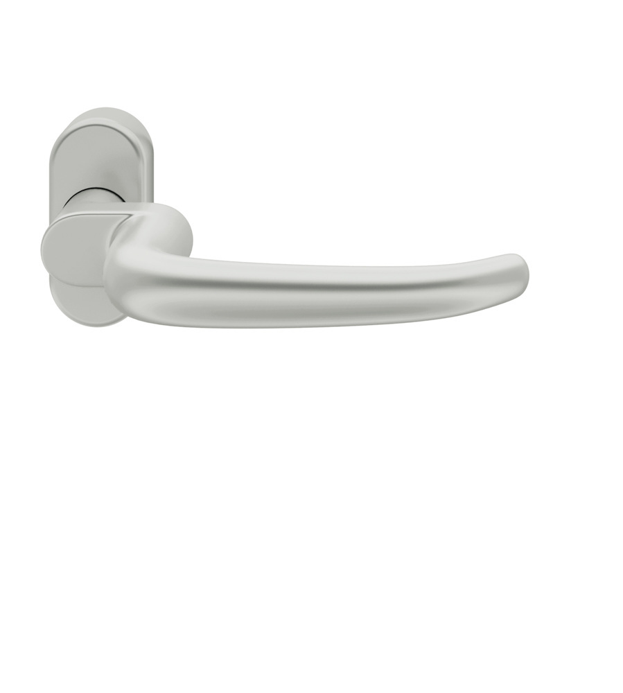 FSB FH-Drücker-Halbgarnitur ohne Schlüsselrosette 06 1053, oval, VK 9 mm, Aluminium